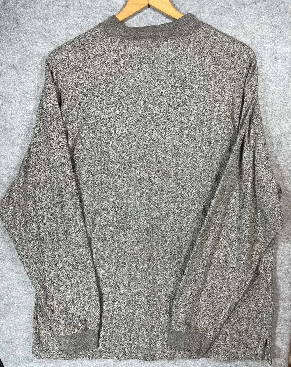 John‎ Henry Men's Long Sleeve Speckled Knit Crewneck Pullover Sweater Size XL